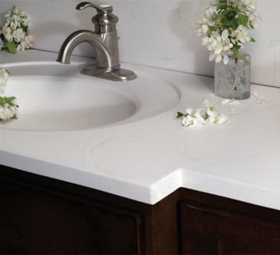 Thassos White marble bathroom vanity